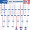 72PCS 4th of July Accessories, Independence Day Bead Necklaces, USA Hat Flags Pendant Patriotic Fourth of July Red Blue White Necklace, Metallic Necklace for Flag Day Parades Party Favors Decorations